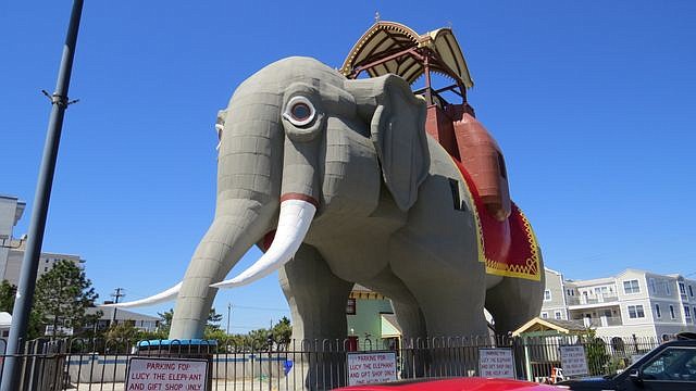 Lucy the Elephant stands proud on Margate's beachfront.