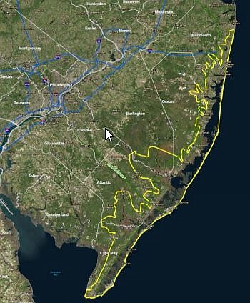 Army Corps of Engineers/Backbay Flooding Map.