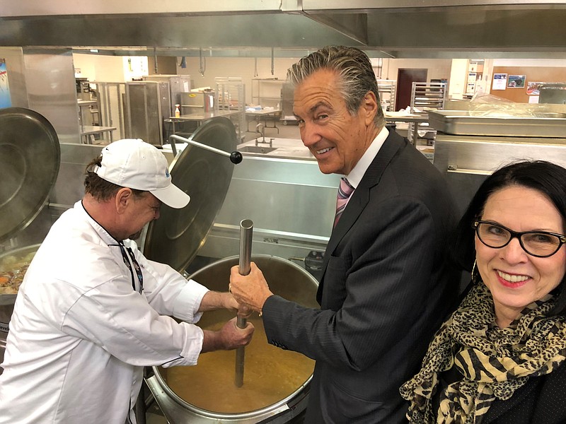 From left, Executive Chef George Fisher, Cooper Levenson CEO Lloyd D. Levenson and Cooper Levenson Director of Marketing Donna M. Vecere. 