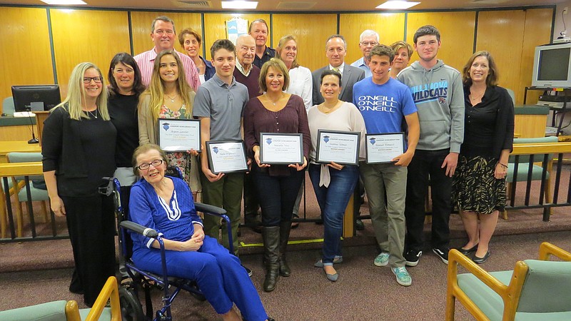 The 2018 Herb Stern Longport Scholarship recipients and their families.