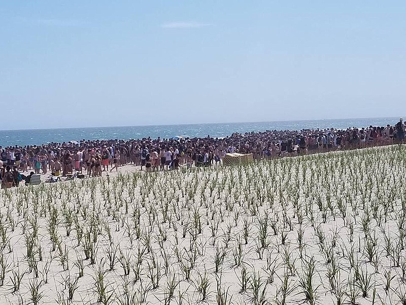 Courtesy Marc Alch/More than 1,000 teens gathered on Margate's beach last Memorial Day.