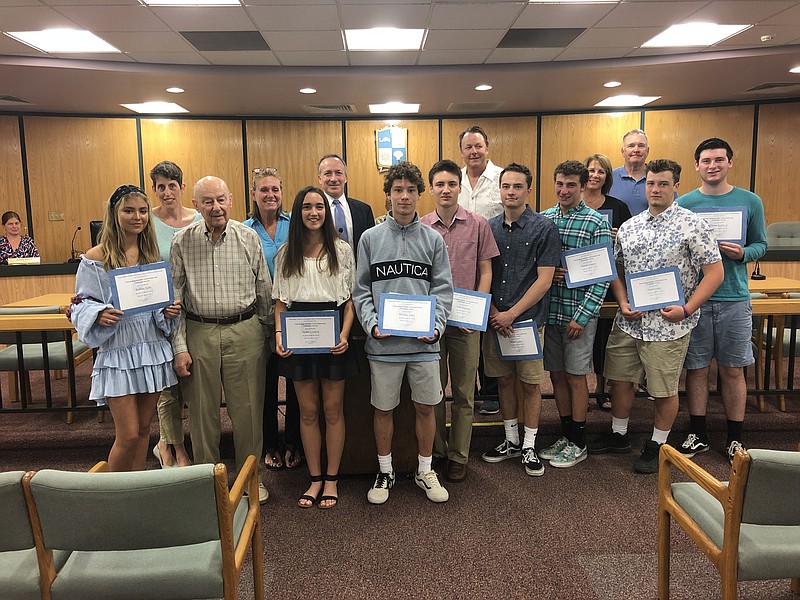 The 2019 Herb Stern Longport Scholarship award recipients and board members.