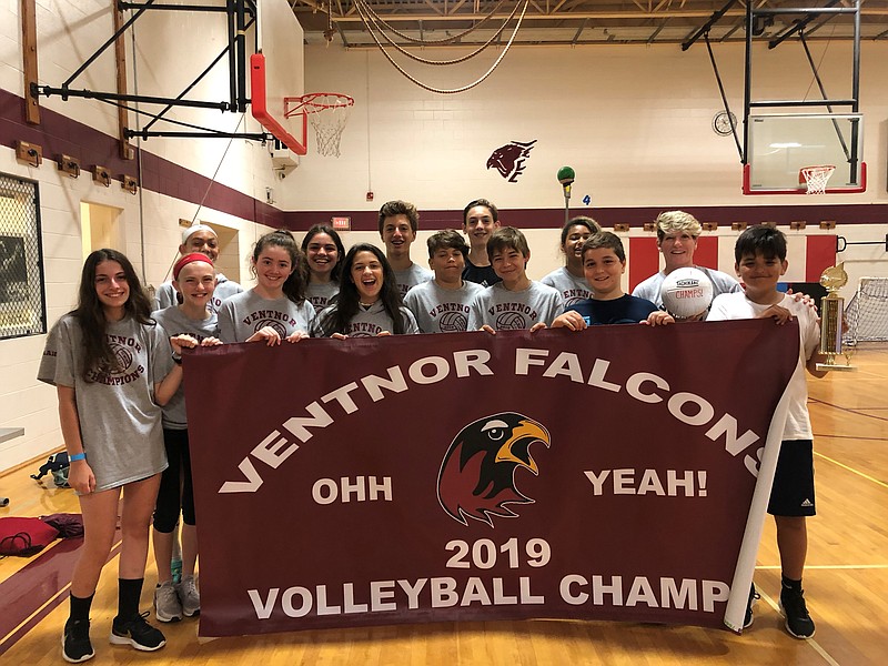 The Ventnor Middle School Volleyball team took home the middle school championship trophy in March.