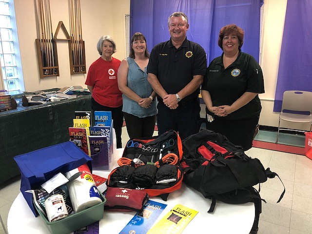 From left, Red Cross Volunteer Liaison Evelyn DiMartino, Dr. Jessica Grant, Ventnor Fire Official Tom Halpin,and Ventnor Emergency Management Coordinator Donna Peterson.