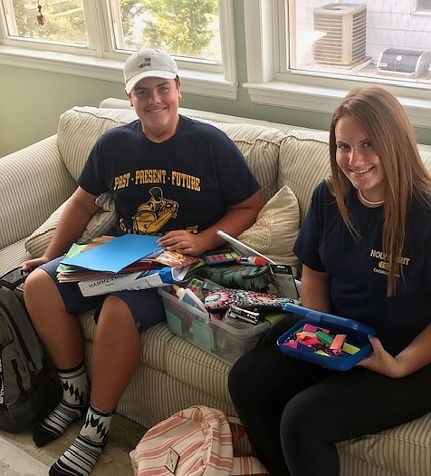 Gavin and Ava Grant are collecting school supplies again this year.