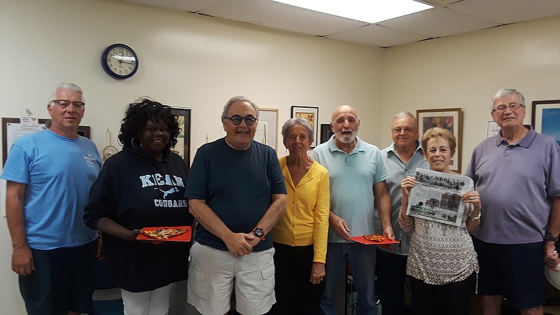 Volunteers of Ventnor's senior bus program include, from left, Andy Starer, Rosemarie Taylor, Sid Stern, Jinx Hartwig, Todd Arabia, Larry Werber, Linda Kaplan, Richard Goukler.