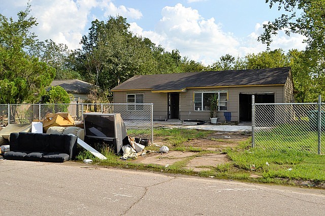 Flood damaged home.