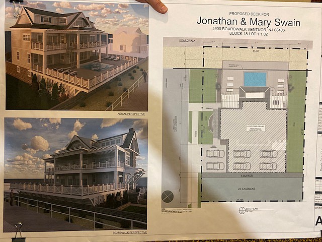 Design plan for a home on the 5900-block of the Ventnor boardwalk.