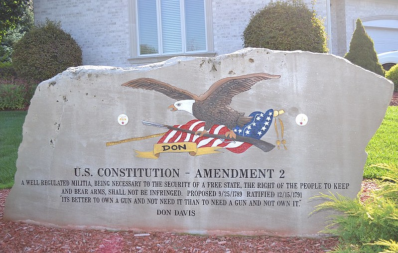 Tom Britt/2nd Amendment Rock at the Center Grove home of gun advocate Don Davis.