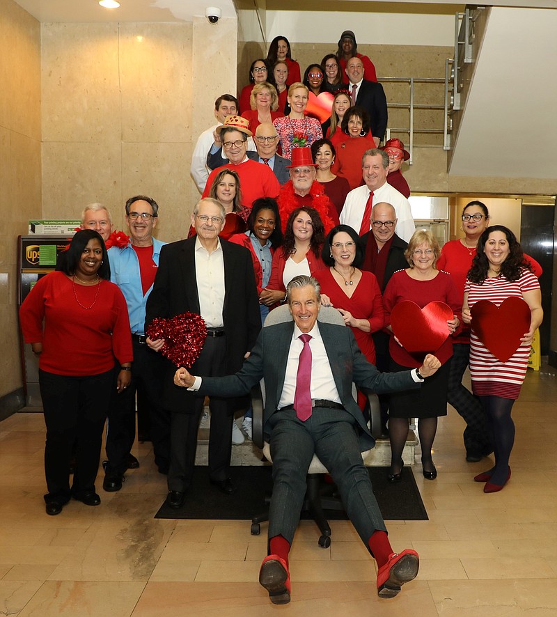 Employees of Cooper Levenson Law Firm in Atlantic City wore red for Heart Month.