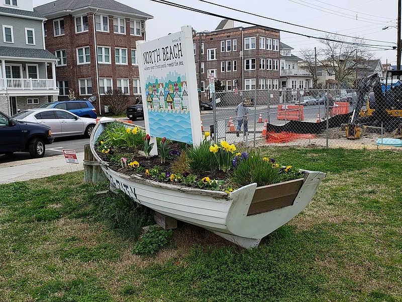 North Beach Ventnor maintains the welcome to North Beach surfboat plantings.