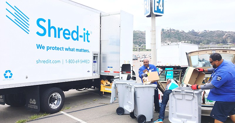 File/Shred-It will dispose of unwanted paper documents safely.
