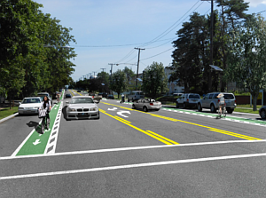 Road diet in Livingston, NJ.