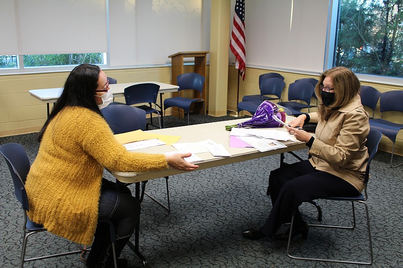 Provided/ Lizbeth Espinosa Recarte of Egg Harbor Township, left, with Merydawilda Colon, executive director of the Stockton University Center for Community Engagement and Service Learning.