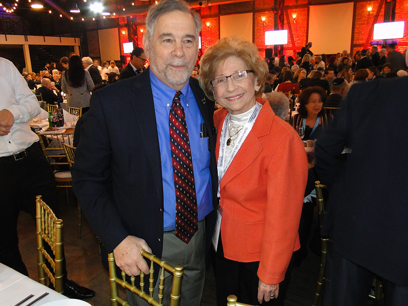 Stockton/Michael Berenbaum and Rosalie Simon at the 75th anniversary of the liberation of Auschwitz-Birkenau.