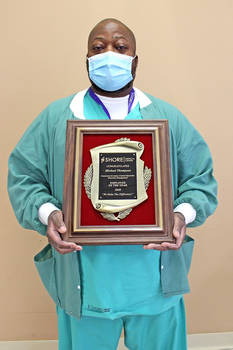 Storeroom Inventory Control Specialist Michael Thompson of Atlantic City was named Shore Medical Center's 2020 Employee of the Year at a ceremony March 1.