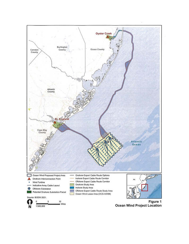 Location of offshore wind farm.