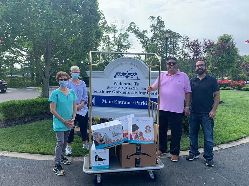 Margate Homeowners Association board members delivered their donation to Seashore Gardens Living Center. Pictured from left are Assistant Recreation Director Cindy Weinraub, Director of Recreation Missy Rundio, MHA members Jay Weintraub and Calvin Tesler.