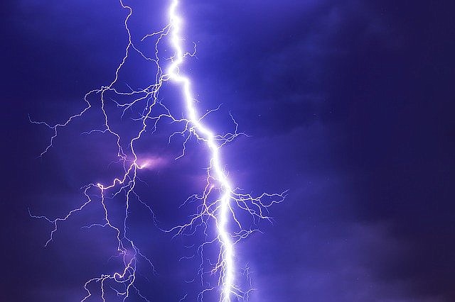 Lightning is the posssible cause of an air conditioning problem at the Atlantic County office building in Atlantic City.