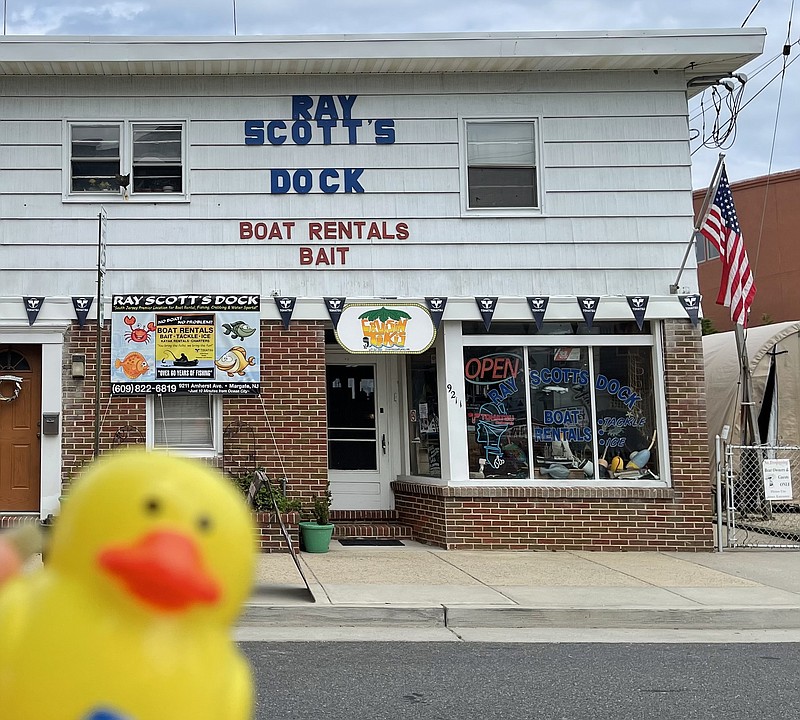 Photo-bombed at Ray Scott's Dock.