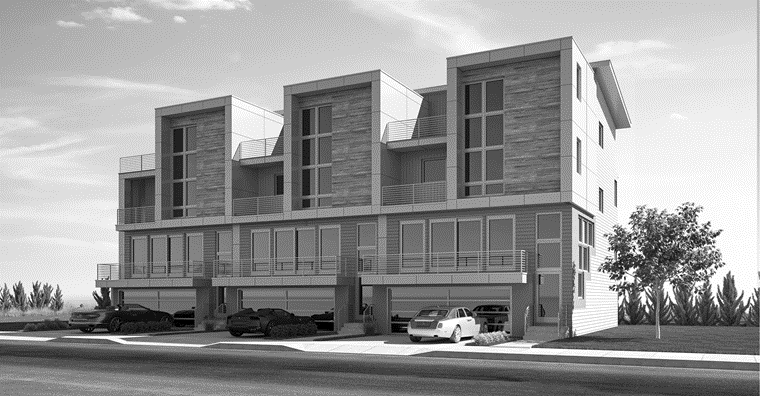 Elar Partners, LLC plans to build six new townhouses at a former motel site.