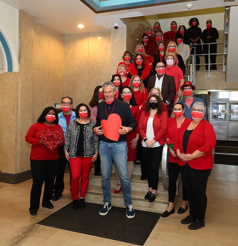 Cooper Levenson team members wear red for Heart Health.