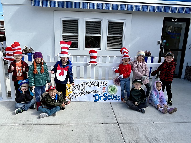 Children at Playgroups Plus in Margate celebrate Read Across America Day, March 2, 2022.