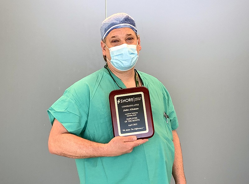 John Alleman of Smithville is Shore Medical Center Employee of the Month for April.