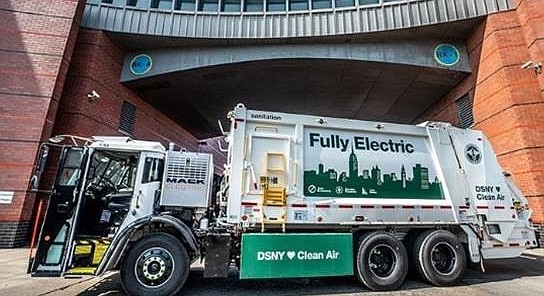 ACUA was awarded funding to purchase an electric trash truck like this one in operation in New York City.