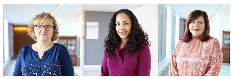 From left, Joanna McGrath, Dr. Alex Buford and Maggie Stanley.