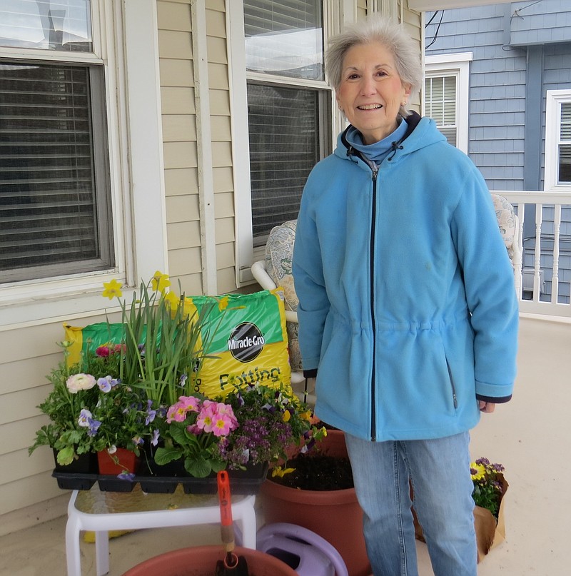 Provided/Jewish Family Service Village Community Specialist Tina Serota leads a session on creating and maintaining a flower garden to display on your porch or deck.