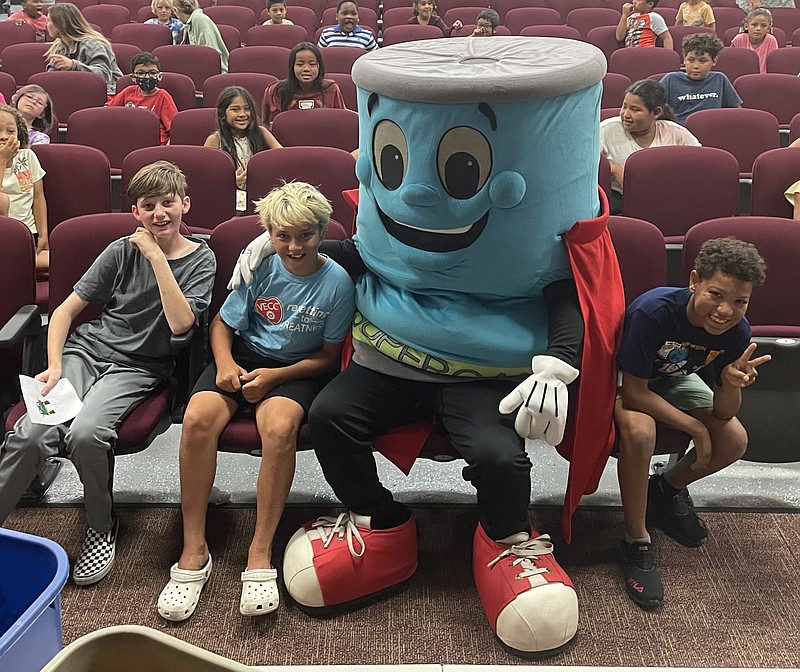 Supercan has some fun with students attending summer educational programs at The VECC.