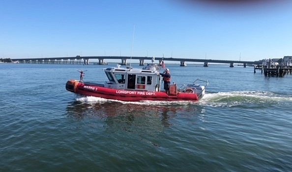 Provided/Longport Volunteer Fire Department Marine 3 rescue boat.