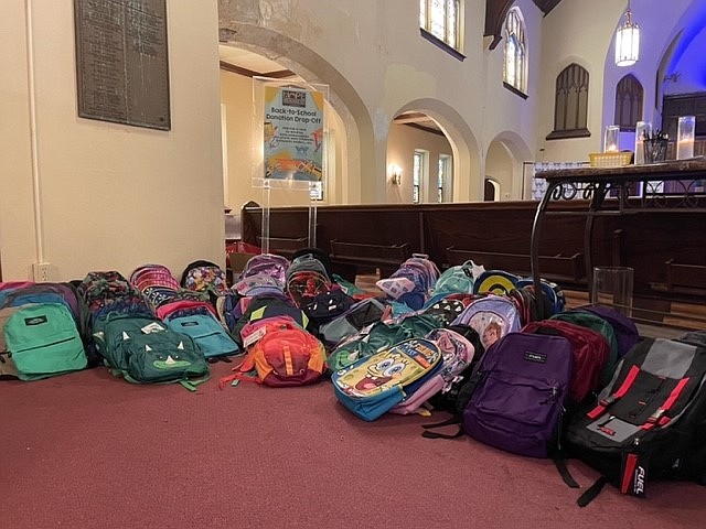 Ventnor Community Church collected and distributed 165 backpacks to area schools.