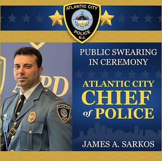 Atlantic City Police Chief James Sarkos started his law enforcement career in Ventnor.