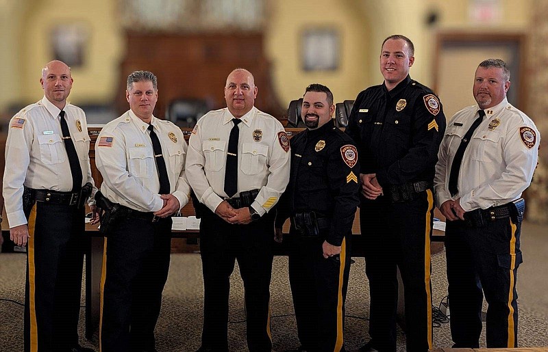 PROVIDED/From left, Ventnor Police Chief Joseph Fussner, Lt. Peter Munizza, Lt. William Borelli, Sgt. James Franco, Sgt. Kevin Brady, and Capt. Joseph Wootton. 