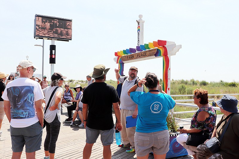 PROVIDED/Stockton University adjunct professor Levi Fox, center, created each AC Walking Tour. Fox will also lead each of the weekly tours in July.