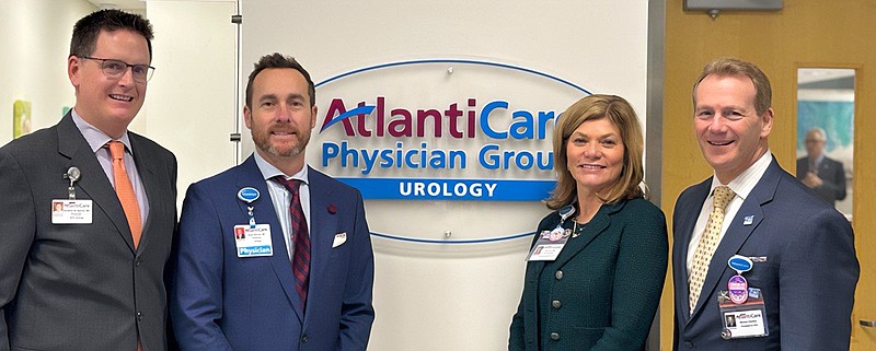 From left, Abraham Spence, MD; Brian Steixner, MD; Debra Fox, Vice President & Chief Transformation Officer; and Michael Charlton, President & CEO AtlantiCare.