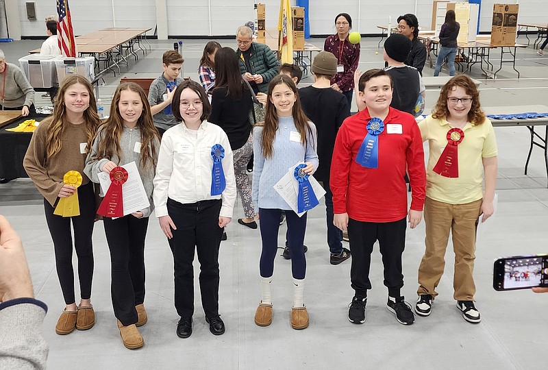 Provided/Tighe School science fair winners, from left, Charlotte Fiedler, Lia Hess, Marius Barranco, Emelia Lowry, Chase Benckert and Ethan Rabinowitz.