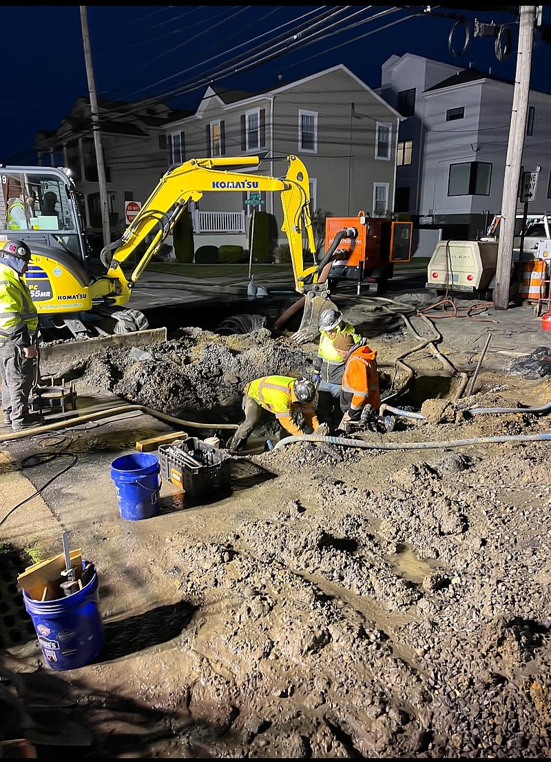 Margate Fire Department/Crews work through the night to restore water service to Margate ratepayers.