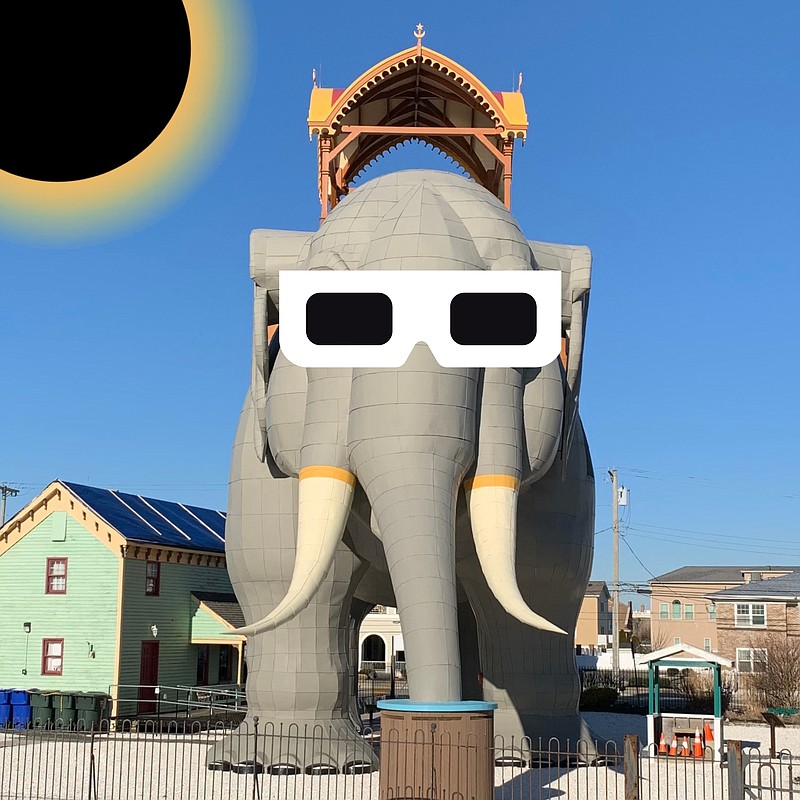 Lucy the Elephant took off Monday, April 8, 2024 to watch the total eclipse of the sun.