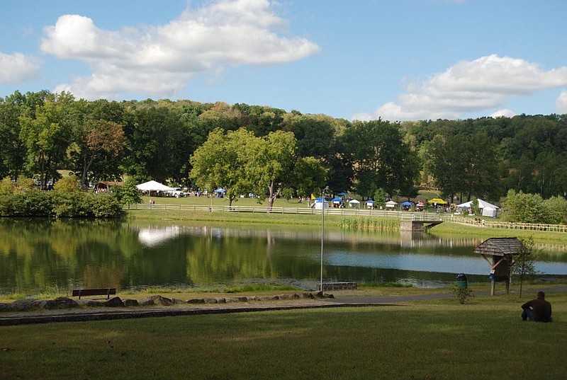 View of Upper Perkiomen Bird & Wildlife Festival from south shore of Deep Creek Lake. 