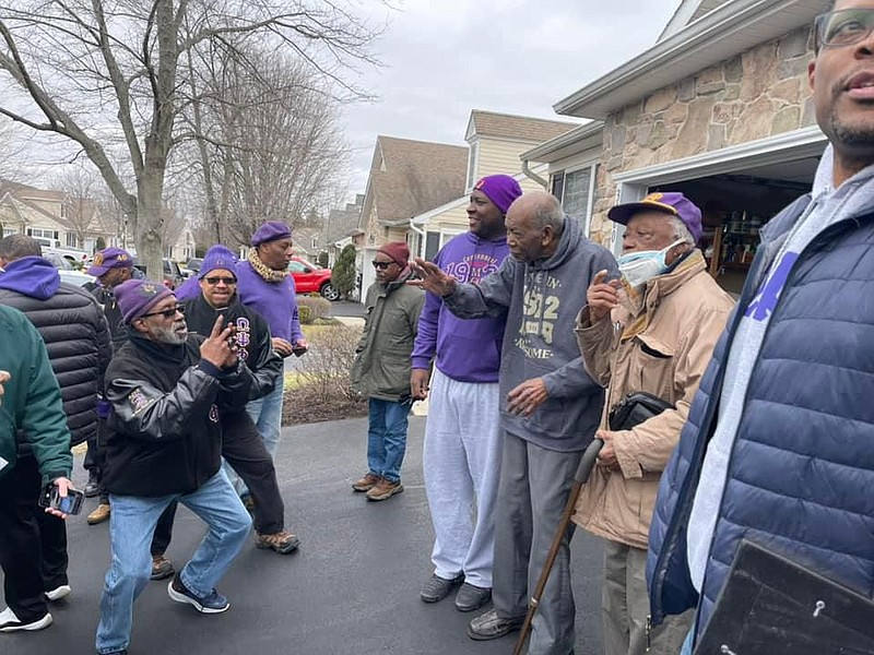 Fraternity brothers help Dr. Harris celebrate his 100th 