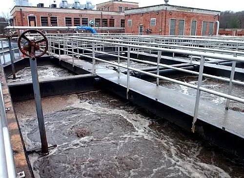 Storage tanks at what was then known as the Upper Gwynedd-Towamencin Municipal Authority Wastewater Treatment Facility are seen in 2010. 