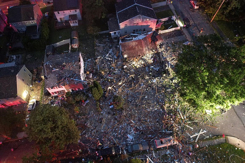 A drone view of the damage. 