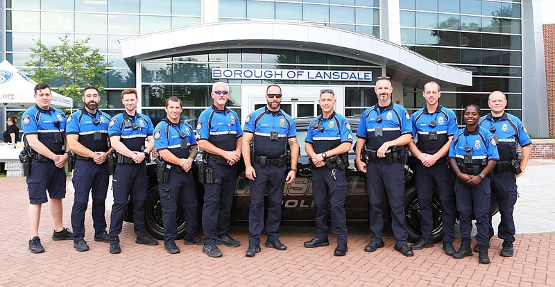 Members of the Lansdale Borough Police Department pose for a photo on National Night Out. 