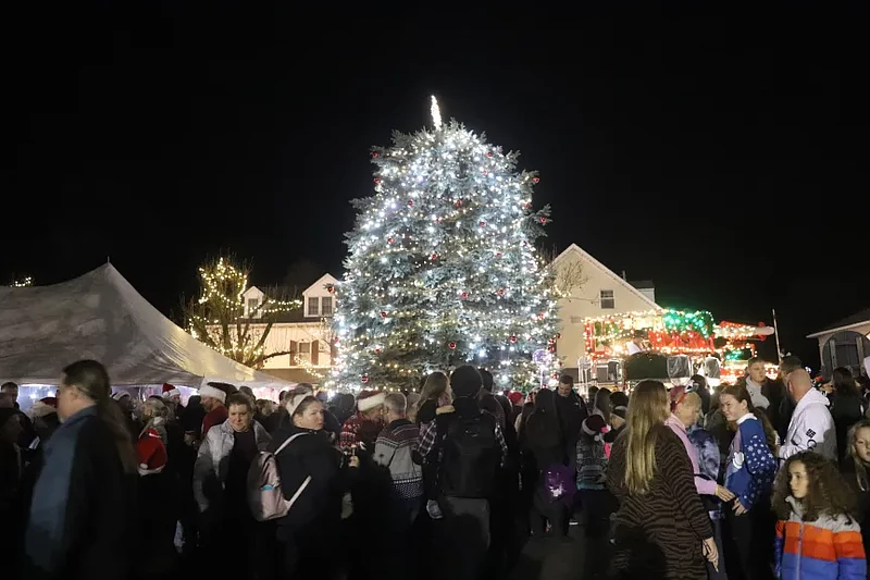 Thousands gathered for the 115th annual Perkasie tree lighting ceremony Saturday evening. 