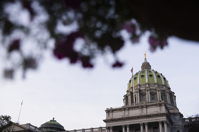 The exterior of the Pennsylvania Capitol in Harrisburg. 