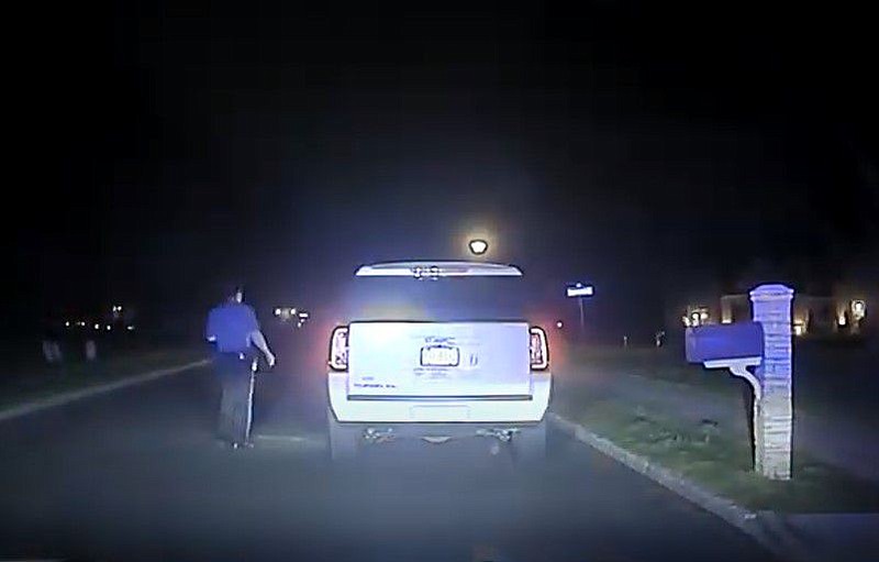 A screenshot of dashcam footage of the April 11 traffic stop secured by North Penn Now via a Right to Know request. 