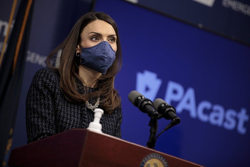 Department of Health Acting Secretary Alison Beam speaks at a press conference. Harrisburg, PA – February 17, 2021. 